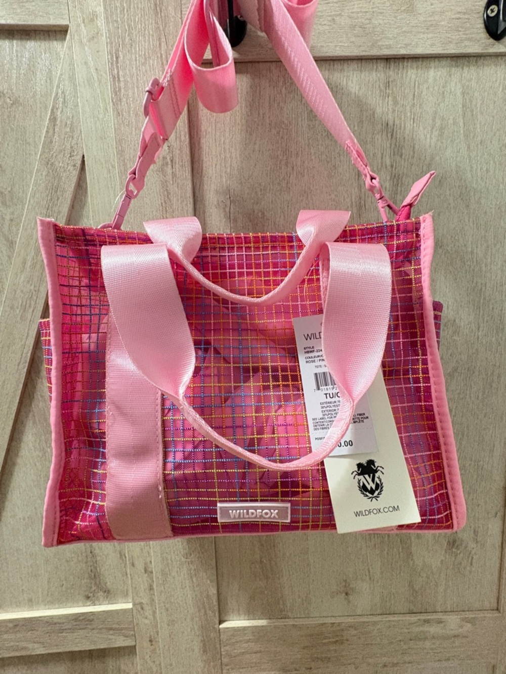 Wildfox Pink Plaid Mini Tote / Crossbody – NWT – $60 Retail